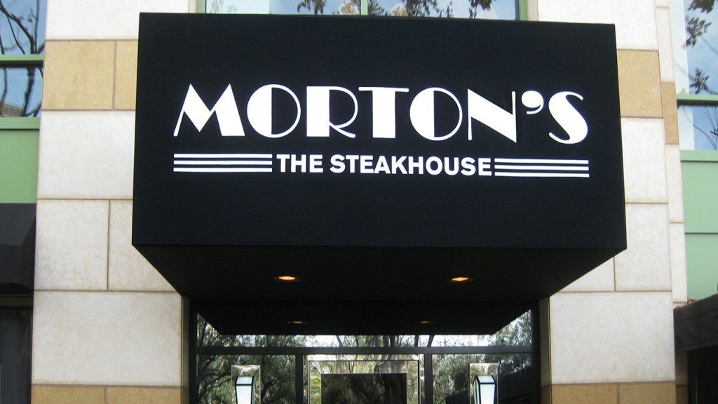 Restaurant awning at Morton's the Steakhouse